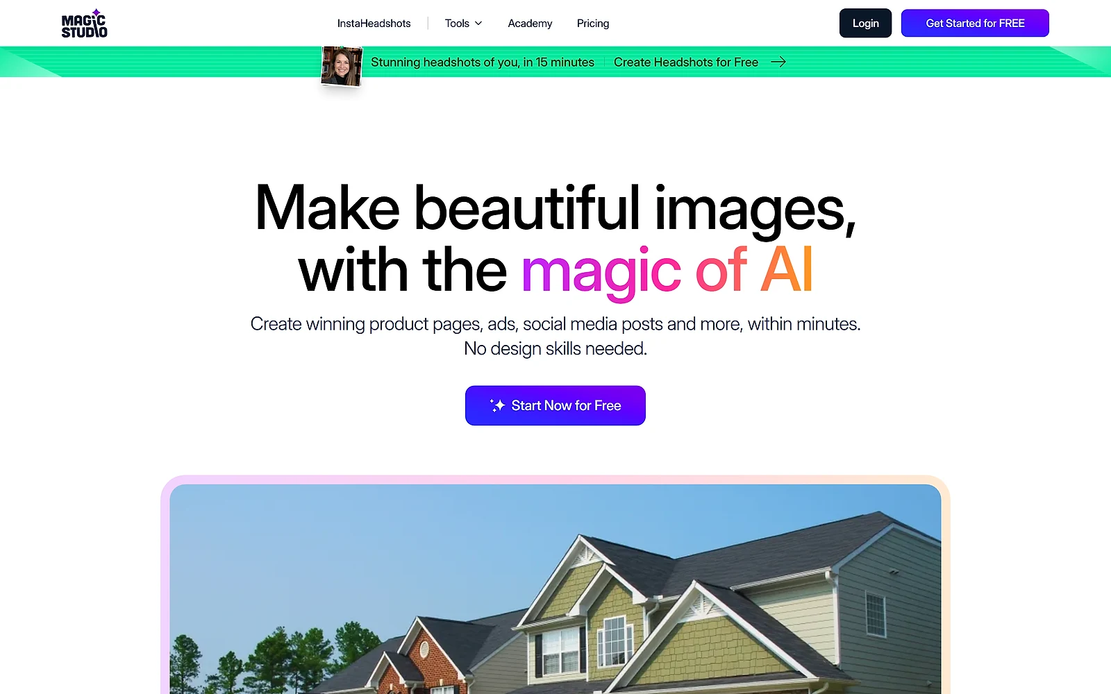 The Magic Studio AI image generation and editing interface