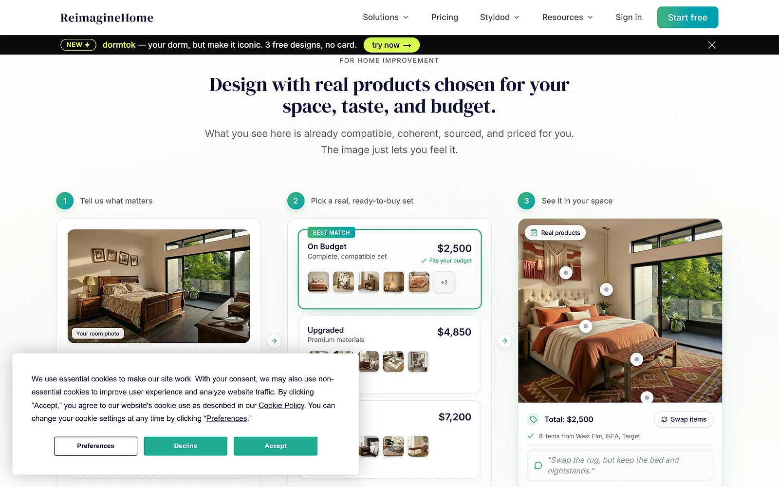 ReimagineHome landscaping and exterior editing features