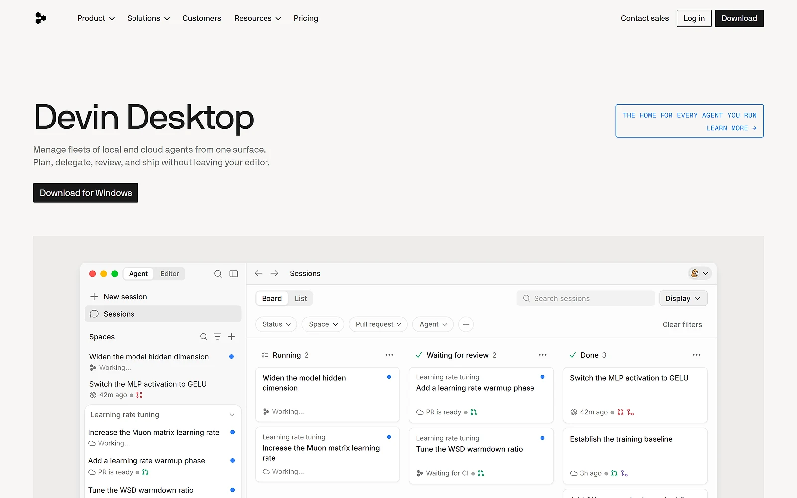 Devin Desktop, the Cognition product that windsurf.com now redirects to