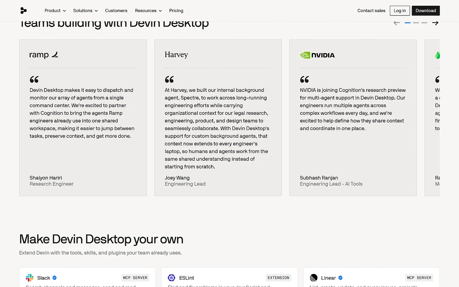 Devin Desktop showing how coding tasks are delegated to the agent